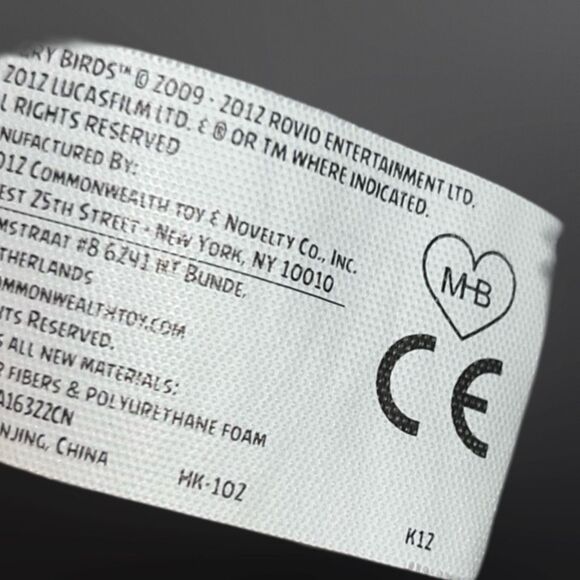 Angry Birds Plush Red Bird Toy Stuffed Animal 5" Commonwealth 2010 - Picture 12 of 16